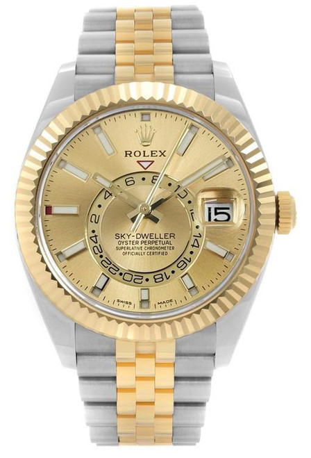 Rolex Pre-Owned two-tone Sky Dweller 326933 Champagne Jubilee