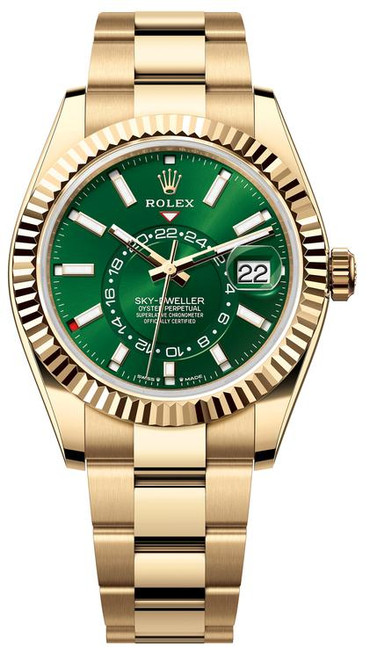 Rolex Yellow Gold Sky Dweller 336938 Green Rolex Yellow Gold Sky Dweller 336938 Green