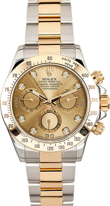 Rolex Pre-Owned two tone Daytona 116523 Champagne Diamond Rolex Pre-Owned two tone Daytona 116523 Champagne Diamond