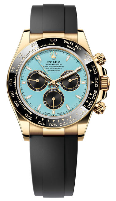 Rolex Oysterflex Yellow Gold Daytona 126518ln-0014 Turquoise Tiffany Blue Rolex Oysterflex Yellow Gold Daytona 126518ln-0014 Turquoise Tiffany Blue