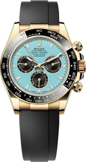 Rolex Oysterflex Yellow Gold Daytona 126518ln-0014 Turquoise Tiffany Blue