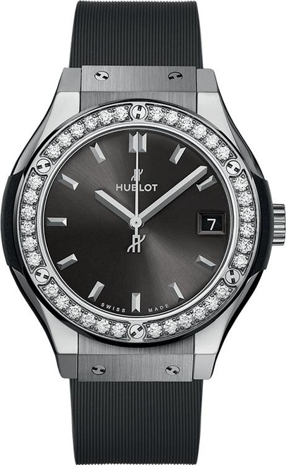 Hublot Classic Fusion Racing Grey Titanium Diamonds 581.NX.7071.RX.1104