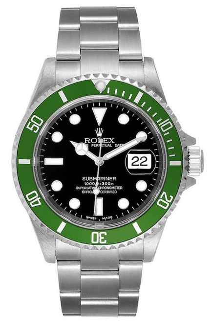 Rolex Submariner Flat 4 50th Anniversary 16610LV Y Serial NOS Full Stickers