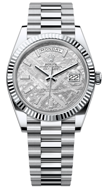 Rolex Platinum President Day Date 40 Meteorite Diamond 228236