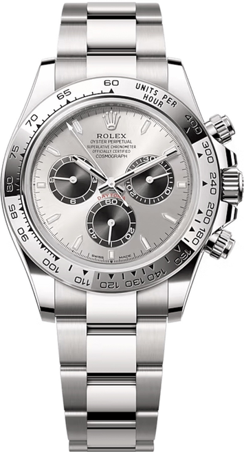 Rolex White Gold Daytona 126509-0003 Silver and Black Dial