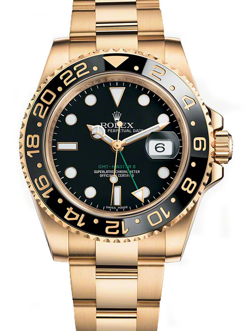 gmt gold green dial