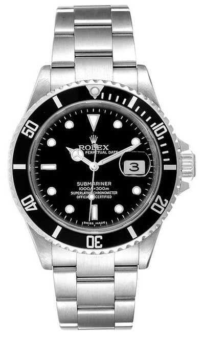 Rolex Submariner 16610 Black Steel Pre-Owned