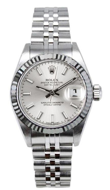 Rolex Women's Datejust Stainless Steel  Silver Index Dial