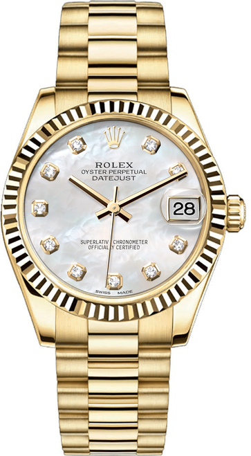 Rolex President Midsize 31mm Factory Mother of Pearl Diamond Dial Rolex President Midsize 31mm Factory Mother of Pearl Diamond Dial