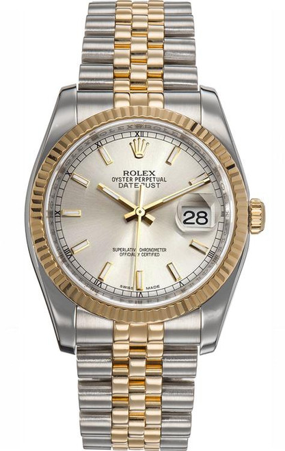 Rolex New Style Datejust Two Tone Silver Index Dial on Jubilee Bracelet 116233 Rolex New Style Datejust Two Tone Silver Index Dial on Jubilee Bracelet 116233
