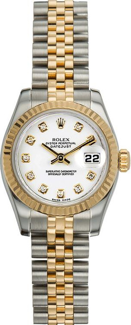 Rolex Lady Datejust 179173 Dark MOP Diamond Watch