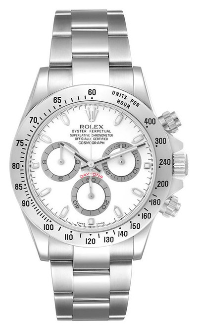 Rolex Pre Owned Steel Daytona 116520 White
