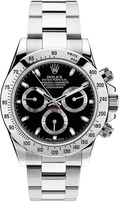 Rolex Pre Owned Steel Daytona 116520 Black Rolex Pre Owned Steel Daytona 116520 Black
