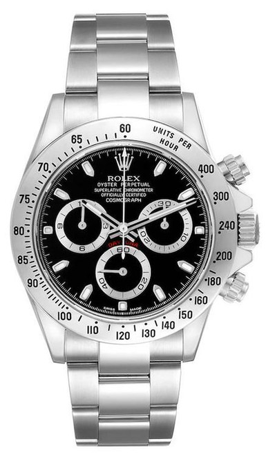 Rolex Pre Owned Steel Daytona 116520 Black