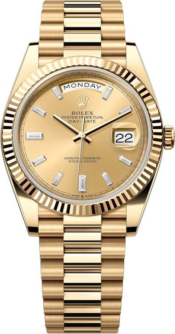 Rolex Yellow Gold President Day Date 40 Diamonds 228238