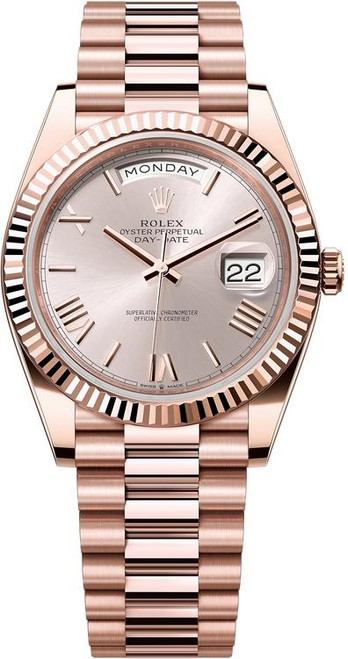 Rolex Everose Gold President Day Date 40 228235 SR Rolex Everose Gold President Day Date 40 228235 SR
