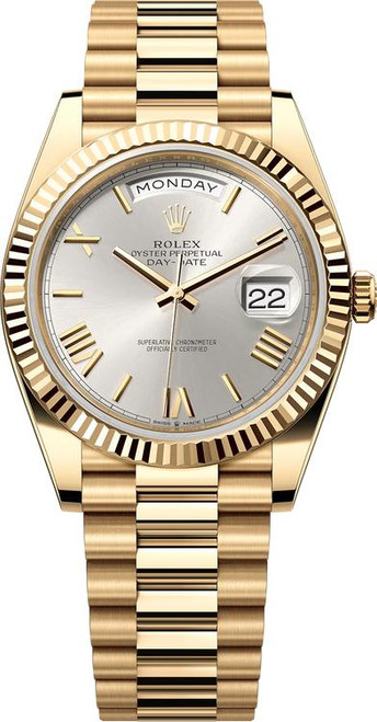 ROLEX クォーツ 腕時計 シルバー ゴールド Yellow Gold Rolex Day Date President 40mm | 228238 SX