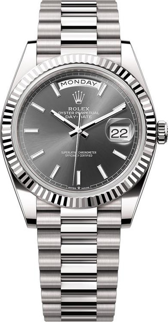 Rolex White Gold President Day Date 40 228239 Slate Rolex White Gold President Day Date 40 228239 Slate