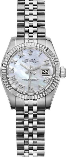 Rolex Women's New Style Steel Datejust Factory Mother of Pearl Roman Dial