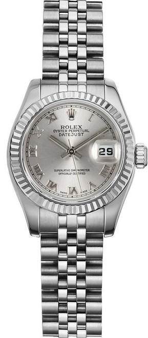 Rolex Women's New Style Steel Datejust Silver Roman 179174 Rolex Women's New Style Steel Datejust Silver Roman 179174