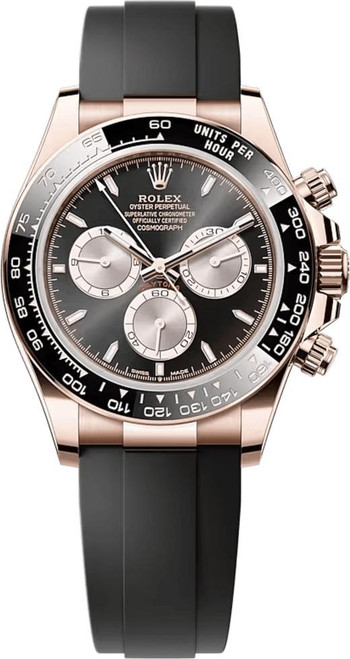 Rolex Everose Rubber Daytona 126515ln-0002 Black Dial