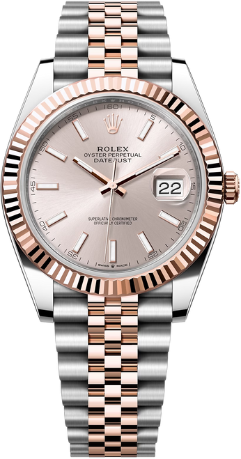 Rolex Datejust 41mm Everose Gold and Steel 126331 SIFJ