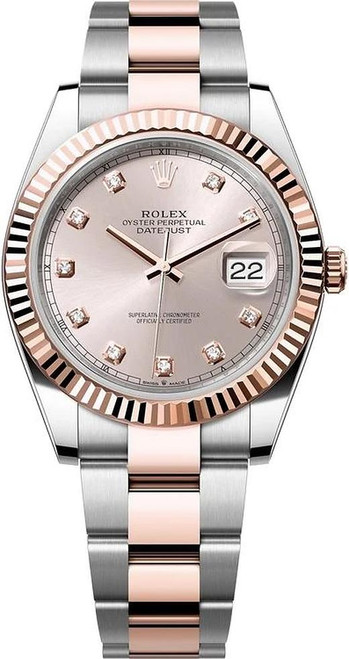 Rolex Datejust 41mm Everose Gold and Steel 126331 SDFO