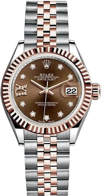 Rolex Lady Datejust 28mm Everose Fluted Two-Tone 279171CRDFJ
