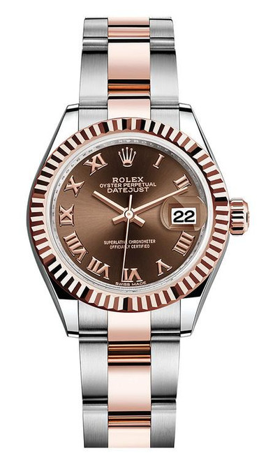Rolex Lady Datejust 28mm Everose Fluted Two-Tone 279171CRFO Rolex Lady Datejust 28mm Everose Fluted Two-Tone 279171CRFO