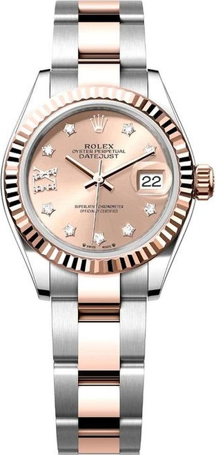 Rolex Lady Datejust 28mm Everose Fluted Two-Tone 279171 RSO