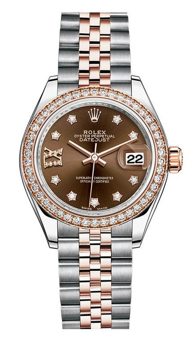 Rolex Lady Datejust 28mm Everose Diamond Bezel Two-Tone 279381 CRDDJ Rolex Lady Datejust 28mm Everose Diamond Bezel Two-Tone 279381 CRDDJ