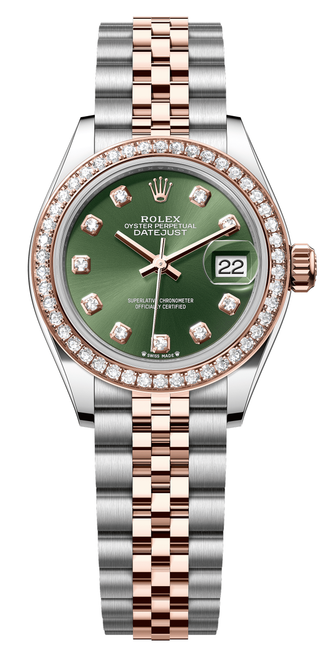 Rolex Lady Datejust 28mm Everose Diamond Bezel Two-Tone 279381 GDDJ