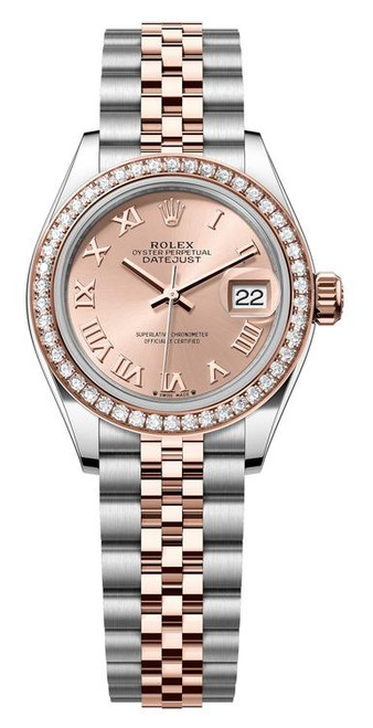 Rolex Lady Datejust 28mm Everose Diamond Bezel Two-Tone 279381 SRDJ