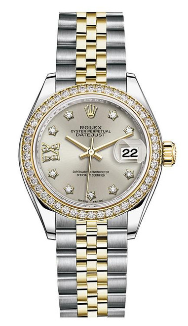 Rolex Lady Datejust 28mm Diamond Bezel Two-Tone 279383 SRDDJ