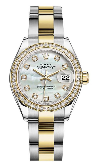 Rolex Lady Datejust 28mm Diamond Bezel Two-Tone 279383 MOPDDO
