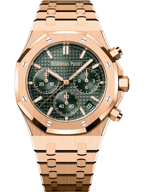 Audemars Piguet Mens Royal Oak Royal Oak Rose Gold Green 26240OR.OO.1320OR.08