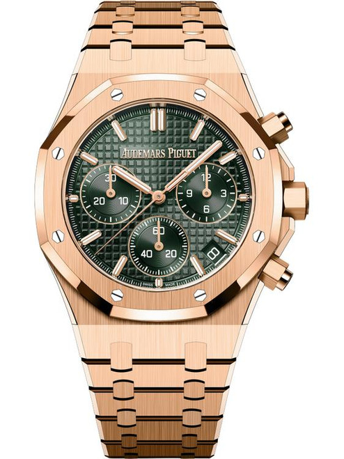 Audemars Piguet Mens Royal Oak Royal Oak Rose Gold Green 26240OR.OO.1320OR.08