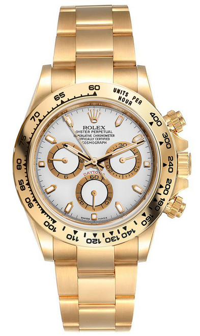 Rolex Pre-Owned Yellow Gold Daytona 116528 White Dial