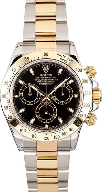 Rolex Pre-Owned two tone Daytona 116523 Black