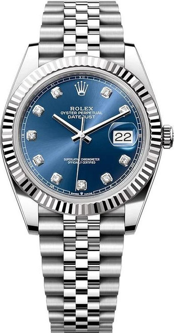 Rolex Datejust 41mm Stainless Steel 126334 LDJ Blue Diamond