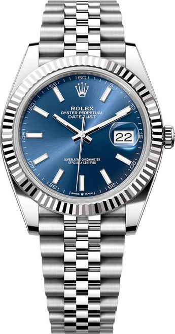 ブルーショコラ　ステファンルルー Rolex Datejust 41mm Stainless Steel 126334 LXO Blue