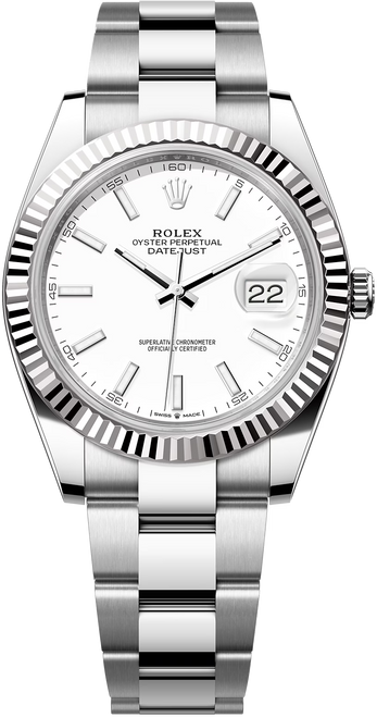 Rolex Datejust 41mm Stainless Steel 126334 WXO White