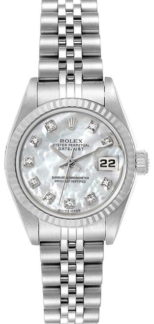 Rolex Women's Datejust Stainless Steel  Factory Mother of Pearl Diamond Dial