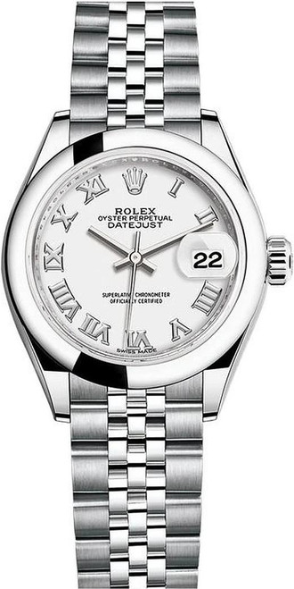 Rolex Lady Datejust 28mm Smooth Stainless Steel 279160WRSJ