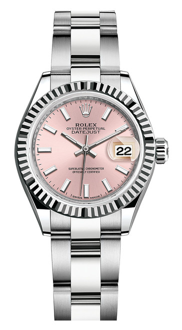 Rolex Lady Datejust 28mm Fluted Stainless Steel 279174PIFO