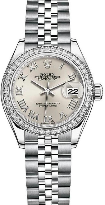 Rolex Lady Datejust 28mm Diamond Bezel Stainless Steel 279384SRDJ