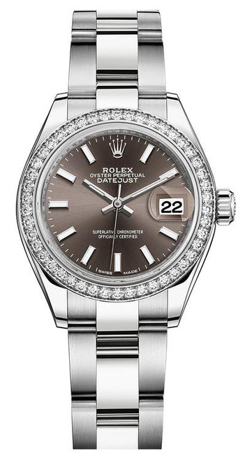 Rolex Lady Datejust 28mm Diamond Bezel Stainless Steel 279384BIDO
