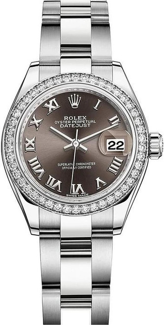 Rolex Lady Datejust 28mm Diamond Bezel Stainless Steel 279384BRDO