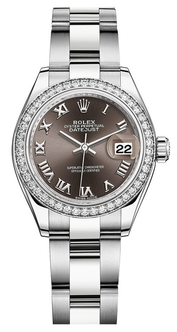 Rolex Lady Datejust 28mm Diamond Bezel Stainless Steel 279384BRDO