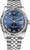 Rolex New Style Datejust Stainless Steel  Fluted Bezel & Factory Blue Roman Dial on Jubilee Bracelet 116234
